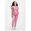 Fabletics Women’s Evolve 3-Pocket Scrub Top with an Oversized Fit – MotionTech, 4-Way Stretch, Wrinkle-Resist, Anti-Shrink(Cashmere Pink)