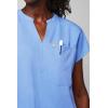 Fabletics Women’s Evolve 3-Pocket Scrub Top with an Oversized Fit – MotionTech, 4-Way Stretch, Wrinkle-Resist, Anti-Shrink(Ceil Blue)