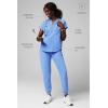 Fabletics Women’s Evolve 3-Pocket Scrub Top with an Oversized Fit – MotionTech, 4-Way Stretch, Wrinkle-Resist, Anti-Shrink(Ceil Blue)
