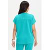 Fabletics Women’s Evolve 3-Pocket Scrub Top with an Oversized Fit – MotionTech, 4-Way Stretch, Wrinkle-Resist, Anti-Shrink(Electric Teal)