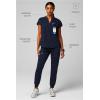 Fabletics Women’s Evolve 3-Pocket Scrub Top with an Oversized Fit – MotionTech, 4-Way Stretch, Wrinkle-Resist, Anti-Shrink(Navy)