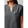 Fabletics Women’s Evolve 3-Pocket Scrub Top with an Oversized Fit – MotionTech, 4-Way Stretch, Wrinkle-Resist, Anti-Shrink(Onyx)