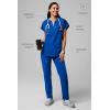 Fabletics Women’s Evolve 3-Pocket Scrub Top with an Oversized Fit – MotionTech, 4-Way Stretch, Wrinkle-Resist, Anti-Shrink(Royal Blue)