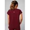 Fabletics Women’s Evolve 3-Pocket Scrub Top with an Oversized Fit – MotionTech, 4-Way Stretch, Wrinkle-Resist, Anti-Shrink(Wine)