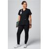 Fabletics Women’s High Rise Active Scrub Jogger – MotionTech, 4-Way Stretch, Pocket-Packed, Lightweight, Semi-Slim Fit(Black/Lilac)