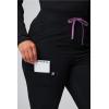Fabletics Women’s High Rise Active Scrub Jogger – MotionTech, 4-Way Stretch, Pocket-Packed, Lightweight, Semi-Slim Fit(Black/Lilac)