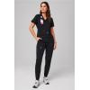 Fabletics Women’s High Rise Active Scrub Jogger – MotionTech, 4-Way Stretch, Pocket-Packed, Lightweight, Semi-Slim Fit(Black/Moonlight Mauve)
