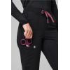 Fabletics Women’s High Rise Active Scrub Jogger – MotionTech, 4-Way Stretch, Pocket-Packed, Lightweight, Semi-Slim Fit(Black/Moonlight Mauve)