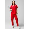 Fabletics Women’s High Rise Active Scrub Jogger – MotionTech, 4-Way Stretch, Pocket-Packed, Lightweight, Semi-Slim Fit(Goji Red)