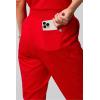 Fabletics Women’s High Rise Active Scrub Jogger – MotionTech, 4-Way Stretch, Pocket-Packed, Lightweight, Semi-Slim Fit(Goji Red)