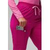 Fabletics Women’s High Rise Active Scrub Jogger – MotionTech, 4-Way Stretch, Pocket-Packed, Lightweight, Semi-Slim Fit(Hibiscus)