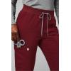 Fabletics Women’s High Rise Active Scrub Jogger – MotionTech, 4-Way Stretch, Pocket-Packed, Lightweight, Semi-Slim Fit(Wine)