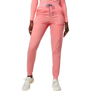 Fabletics Women’s High Rise Active Scrub Jogger – MotionTech, 4-Way Stretch, Pocket-Packed, Lightweight, Semi-Slim Fit(Coral)