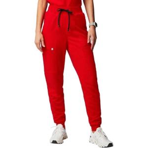 Fabletics Women’s High Rise Active Scrub Jogger – MotionTech, 4-Way Stretch, Pocket-Packed, Lightweight, Semi-Slim Fit(Goji Red)