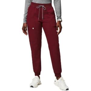 Fabletics Women’s High Rise Active Scrub Jogger – MotionTech, 4-Way Stretch, Pocket-Packed, Lightweight, Semi-Slim Fit(Wine)