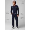 Fabletics Men’s Intake Scrub Pant – MotionTech, 4-Way Stretch, Wrinkle-Resist, Anti-Shrink, Navy, Reg, XL