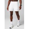 Fabletics Men’s The Fundamental Short II (Lined), Workout, Running, Training, Gym, Yoga, Ultra Lightweight(Classic White)
