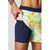 Fabletics Men’s The Fundamental Short II (Lined), Workout, Running, Training, Gym, Yoga, Ultra Lightweight(Peach Kiss Organic Blobs)