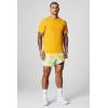 Fabletics Men’s The Fundamental Short II (Lined), Workout, Running, Training, Gym, Yoga, Ultra Lightweight(Peach Kiss Organic Blobs)