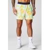 Fabletics Men’s The Fundamental Short II (Lined), Workout, Running, Training, Gym, Yoga, Ultra Lightweight(Peach Kiss Organic Blobs)