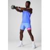 Fabletics Men’s The Fundamental Short II (Lined), Workout, Running, Training, Gym, Yoga, Ultra Lightweight(Periwinkle Punch)