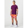 Fabletics Men’s The Fundamental Short II (Lined), Workout, Running, Training, Gym, Yoga, Ultra Lightweight(Pink Escape Summer Madness)