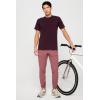Fabletics Men’s The One Jogger, Quick-Dry, Hidden Pockets, Zip Pockets, UPF Protection, Anti-Stink, Lightweight(Moonlight Mauve/Oxblood)
