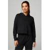 Fabletics Women’s Cloud Jersey Hoodie, Buttery Soft, Recycled Fabric, Breathable, Moisture-Wicking(Black)