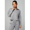 Fabletics Women’s Cloud Jersey Hoodie, Buttery Soft, Recycled Fabric, Breathable, Moisture-Wicking(Classic Grey Heather)