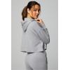 Fabletics Women’s Cloud Jersey Hoodie, Buttery Soft, Recycled Fabric, Breathable, Moisture-Wicking(Classic Grey Heather)