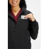 Fabletics Women’s Daily 3-Pocket Scrub Jacket – MotionTech, Lightweight, Breathable, Wrinkle-Resist, Semi-Slim Fit(Black)