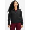 Fabletics Women’s Daily 3-Pocket Scrub Jacket – MotionTech, Lightweight, Breathable, Wrinkle-Resist, Semi-Slim Fit(Black)