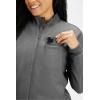 Fabletics Women’s Daily 3-Pocket Scrub Jacket – MotionTech, Lightweight, Breathable, Wrinkle-Resist, Semi-Slim Fit(Heather Grey)