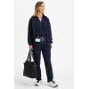 Fabletics Women’s Daily 3-Pocket Scrub Jacket – MotionTech, Lightweight, Breathable, Wrinkle-Resist, Semi-Slim Fit(Navy)