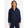 Fabletics Women’s Daily 3-Pocket Scrub Jacket – MotionTech, Lightweight, Breathable, Wrinkle-Resist, Semi-Slim Fit(Navy)