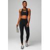 Fabletics Women’s Mesh Breathable Medium Impact Sports Bra(Black)