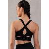 Fabletics Women’s No-Bounce Sports Bra, Workout, Yoga, Athletic, Fitness, Gym, UPF Protection, 4-Way Stretch(Black)