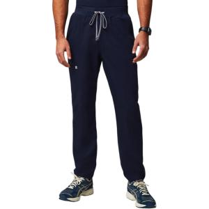 Fabletics Men’s Intake Scrub Pant – MotionTech, 4-Way Stretch, Wrinkle-Resist, Anti-Shrink, Navy, Reg, XL