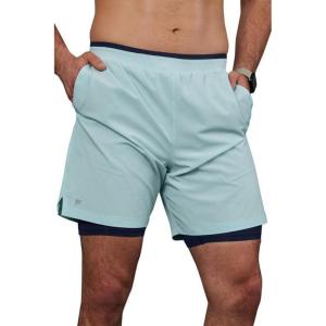 Fabletics Men’s The Fundamental Short II (Lined), Workout, Running, Training, Gym, Yoga, Ultra Lightweight(Nordic Blue)