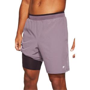 Fabletics Men’s The Fundamental Short II (Lined), Workout, Running, Training, Gym, Yoga, Ultra Lightweight(Plum Cactus)
