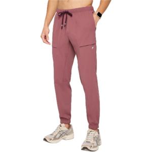 Fabletics Men’s The One Jogger, Quick-Dry, Hidden Pockets, Zip Pockets, UPF Protection, Anti-Stink, Lightweight(Moonlight Mauve/Oxblood)