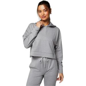 Fabletics Women’s Cloud Jersey Hoodie, Buttery Soft, Recycled Fabric, Breathable, Moisture-Wicking(Classic Grey Heather)