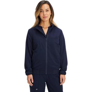 Fabletics Women’s Daily 3-Pocket Scrub Jacket – MotionTech, Lightweight, Breathable, Wrinkle-Resist, Semi-Slim Fit(Navy)