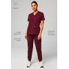 Fabletics Women’s Evoke Cargo Scrub Jogger – MotionTech, 4-Way Stretch, Wrinkle-Resist, Anti-Shrink(Wine)