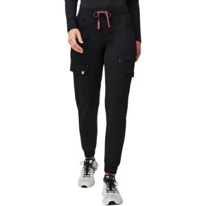 Fabletics Women’s Evoke Cargo Scrub Jogger – MotionTech, 4-Way Stretch, Wrinkle-Resist, Anti-Shrink(Black/Moonlight Mauve)