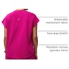 Fabletics Women’s Evolve 3-Pocket Scrub Top with an Oversized Fit – MotionTech, 4-Way Stretch, Wrinkle-Resist, Anti-Shrink(Hibiscus)