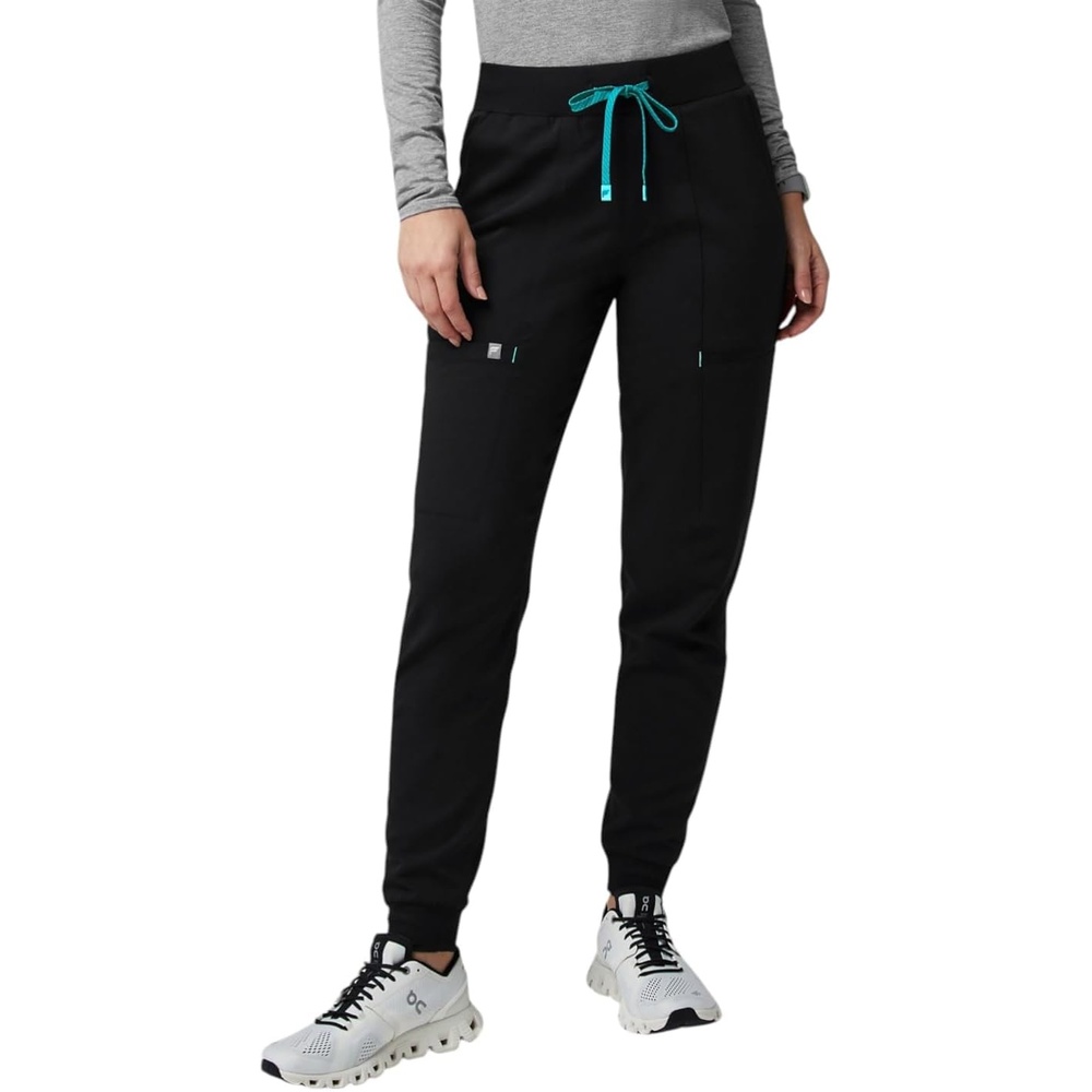 image:imageFabletics Womens Active Scrub Jogger MotionTech PocketPacked Lightweight WrinkleResist SemiSlim FitBlackSeaside