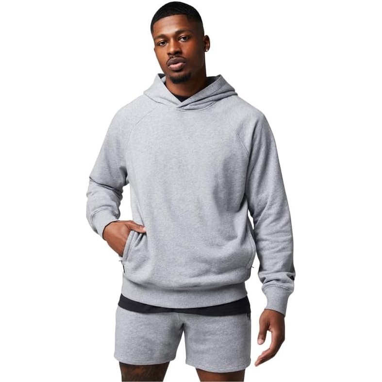 image:imageFabletics Mens Year Round Terry Hoodie Relaxed Fit Livedin FeelClassic Grey Heather