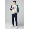 Fabletics Men’s Year Round Terry Crew, Relaxed Fit, Lived-in Feel(Fairway Green/Deep Navy Vines)